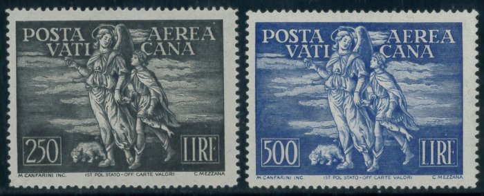 Vaticaanstad  - Tobia, Air Mail complete serie n. 16/17, prachtig.