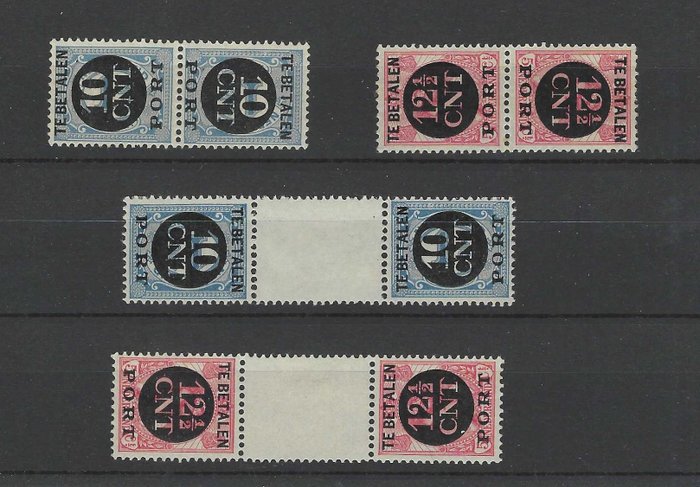 Holanda 1924 - Porto Keerdruk - NVPH P67a/b, P68a/b