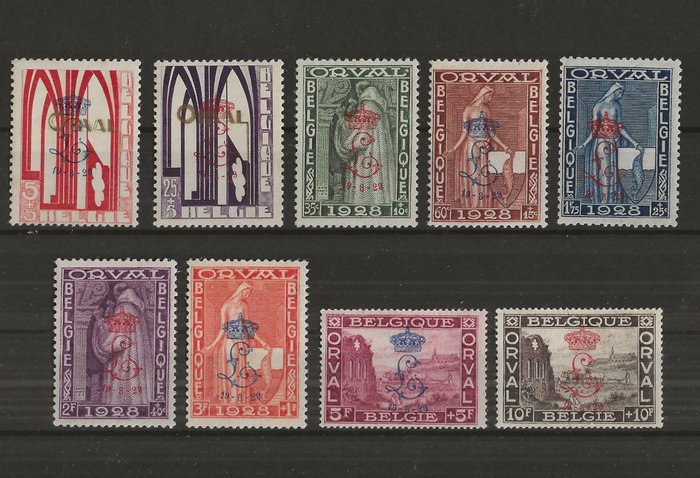 Belgia 1929 - Pierwszy Orval z L i koroną oraz 19-8-29 - OBP/COB 272A/72K