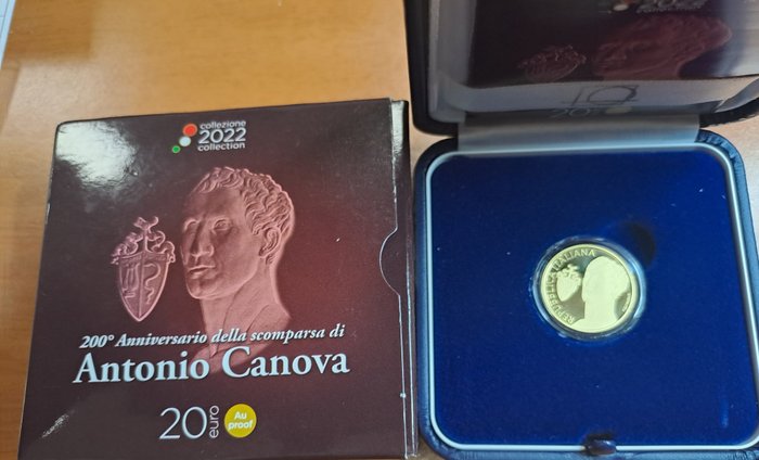 Italia. 20 Euro 2022 "Canova" Proof