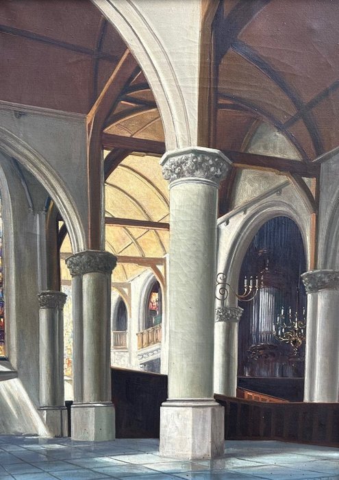 Cor van der Zwalm (1884-1955) - Kerk interieur