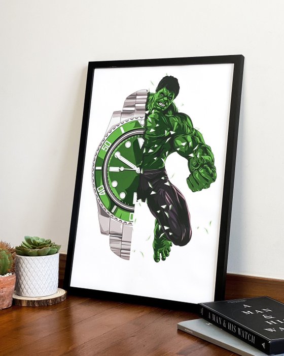 Rolex - Submariner Hulk Art Work - No Frame - 50 x 70cm