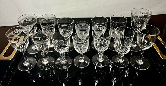 Baccarat, St. Louis, Val Saint Lambert, Meisenthal - 饮水玻璃杯 (14) - 水晶