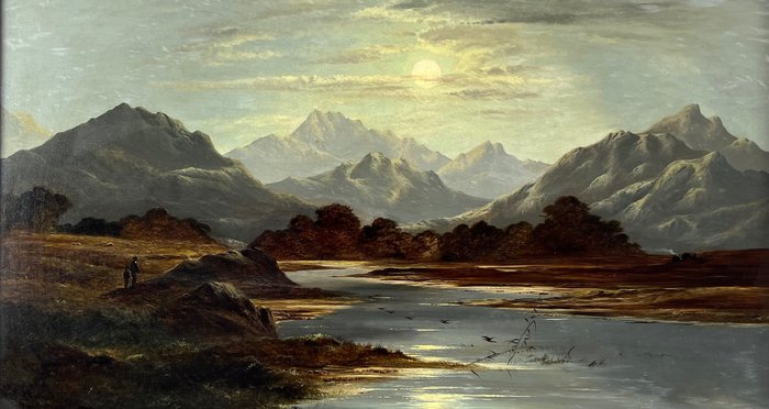 Charles Leslie (1839-1886) - A Highland landscape