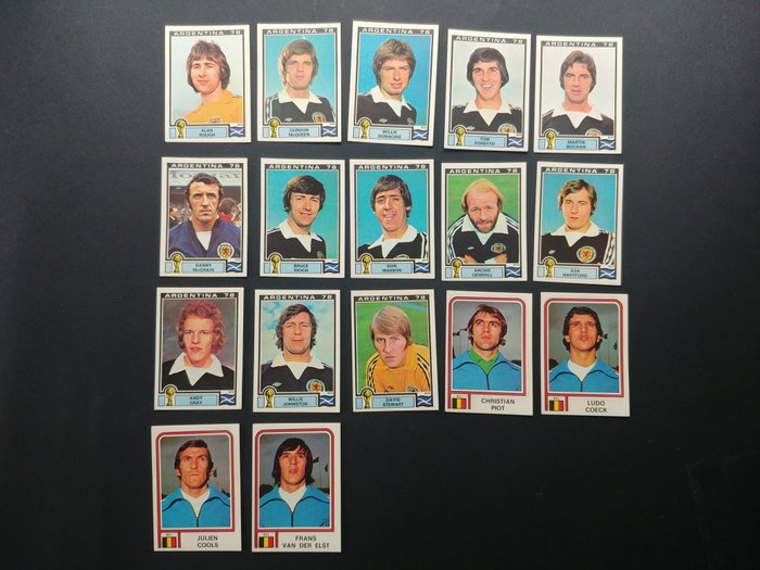 Panini - World Cup Argentina 78 - Scozia/Belgio - 17 Loose stickers
