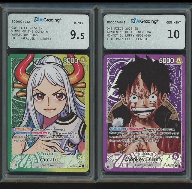 萬代 - 2 Card - One Piece - OP06-022 Yamato Leader Alt + OP05-060 Monkey.D.Luffy Leader Alt - ENG