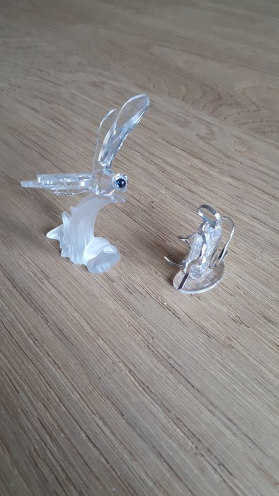 Swarovski - Figurine - Swarovski kristal beeldjes "schoentjes en libelle" (2) - Cristal