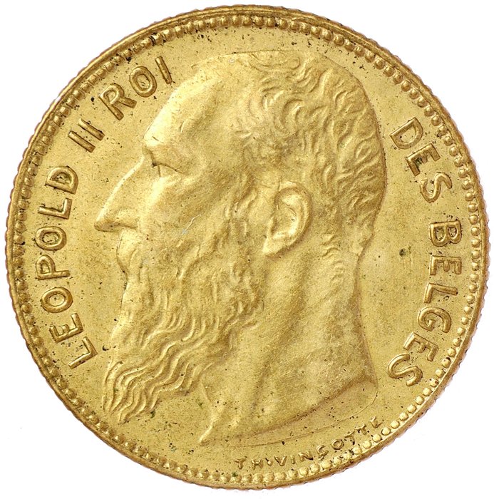 比利時. Leopold II (1865-1909). 1 Franc 19-- (for 1904) - Pattern / Essai monétaire - R3/R4