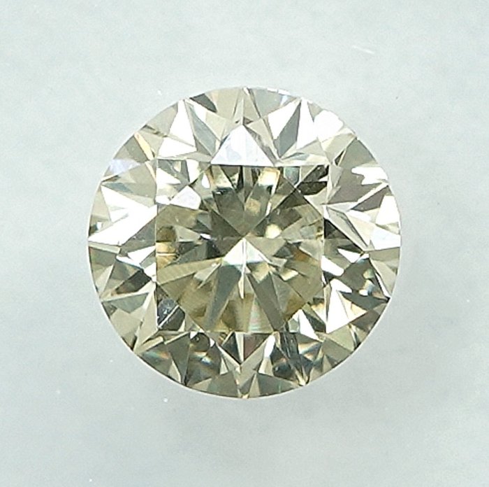 Diamant - 0.41 ct - Brillant - U-V, Light Brownish Yellow - VS2