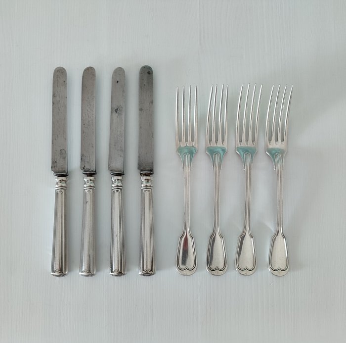 Christofle - Cutlery set (8) - Dessert Cutlery - Silverplate