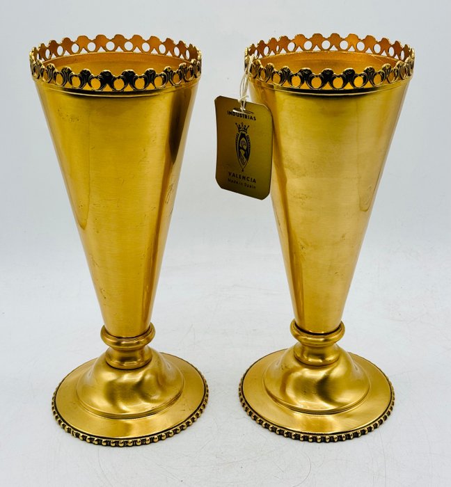 花瓶 (2) -  现代的  - 黄铜