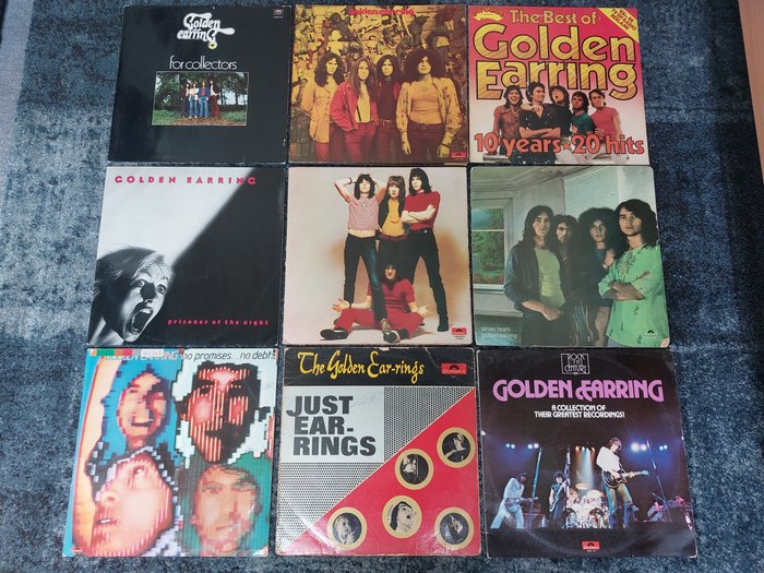 Golden Earring - 9 Original Dutch Nederbeat albums from The Earring !!! - Δίσκος βινυλίου - Διάφορα πατήματα (βλ. περιγραφή) - 1965