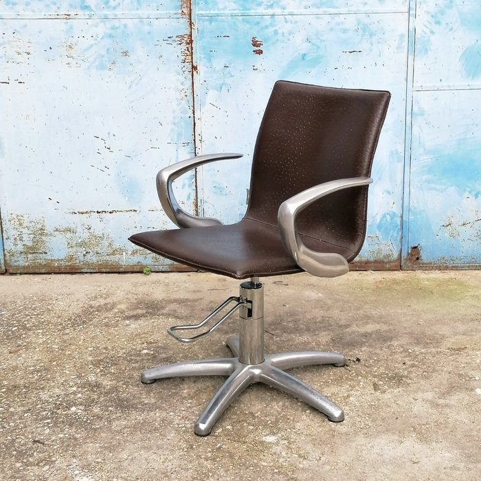 办公椅 - 皮革, 钢, 铝