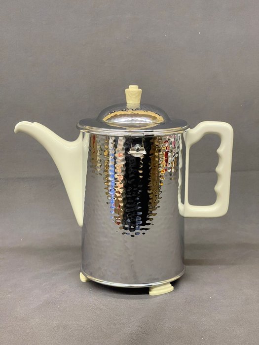 Thermisol, Bauscher Lizenz & Fürstenberg Bauhaus - Art déco - Coffee pot - Porcelain, Chromed metal casing