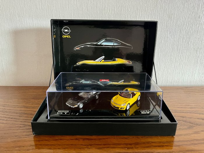 Schuco 1:43 - 模型汽车 - Opel GT - 套装（黄、黑）