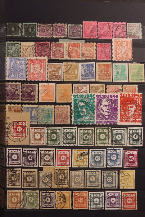 Zones d'occupation russes - RDA 1945/1990 - Collection annulée avec de meilleurs timbres