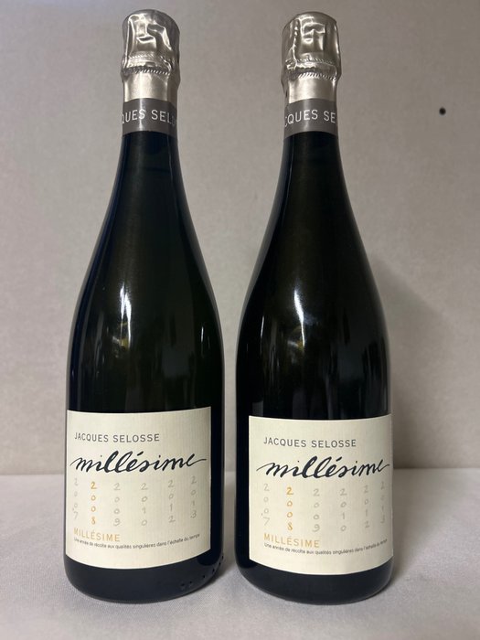 2008 Jacques Selosse, Extra Brut Millesimé, Champagne - 香槟地 Grand Cru - 2 Bottles (0.75L)