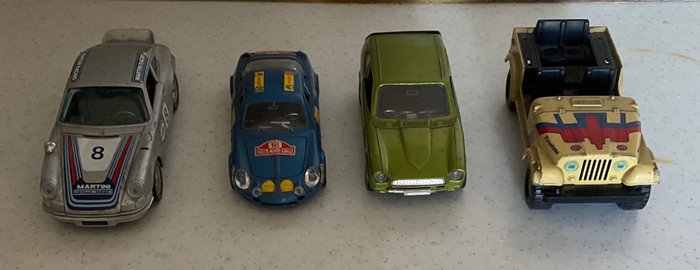 Polistil - Παιχνίδι Alpine Renault 1600 s, Porsche 911 Martoys, Honda Coupe' Z, Burago Jeep - 1980-1990 - Ιταλία