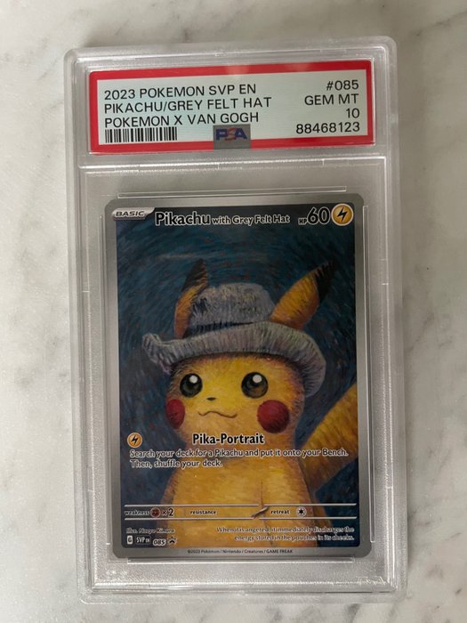 Pokémon - 1 Graded card - Pikachu With Grey Felt Hat x Van Gogh - PSA 10