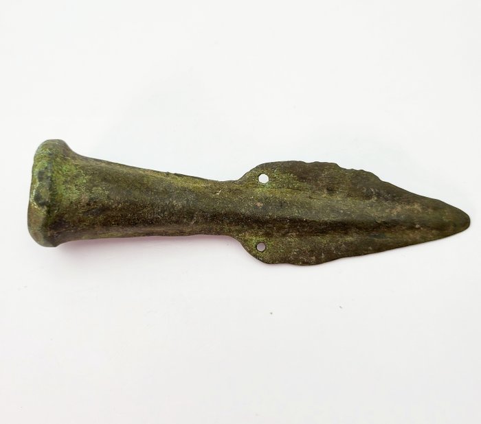 Edad del Bronce Bronce Punta de lanza engarzada  (Sin Precio de Reserva)