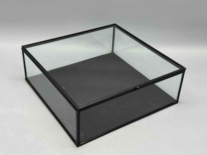 authentieke display vitrinekast - Display cabinet - Glass, Metal