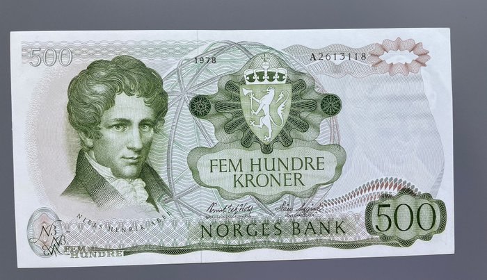 Norge. - 500 Kroner 1978 - Pick 39a
