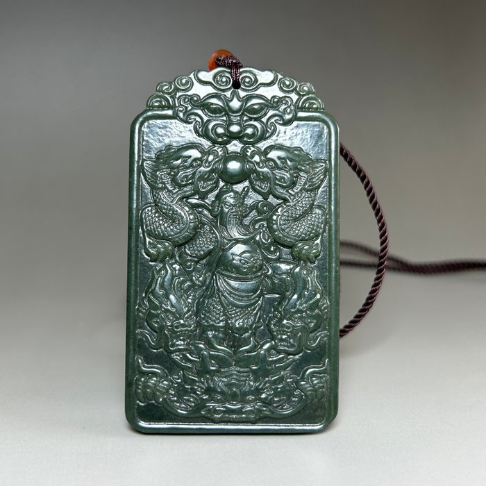 Dragon Guanyu Pendant - Nephrit - Asien  (Ohne Mindestpreis)