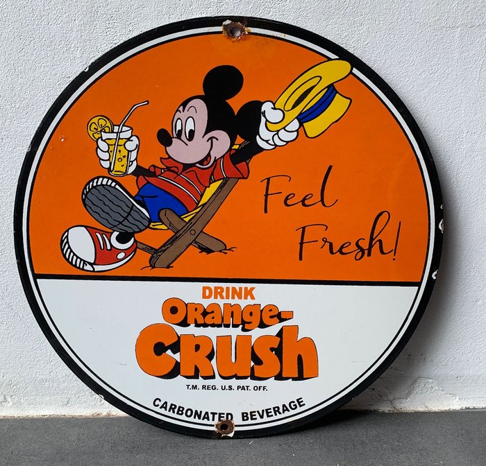 orange crush - 琺瑯標誌牌 - 瑪瑙