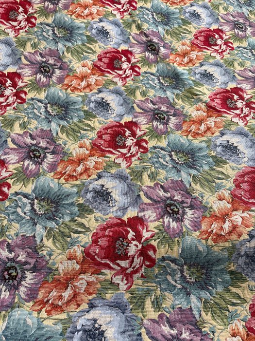 Tissu d'ameublement Gobelin Design Rose Multicolore - Tissu d’ameublement  - 300 cm - 280 cm