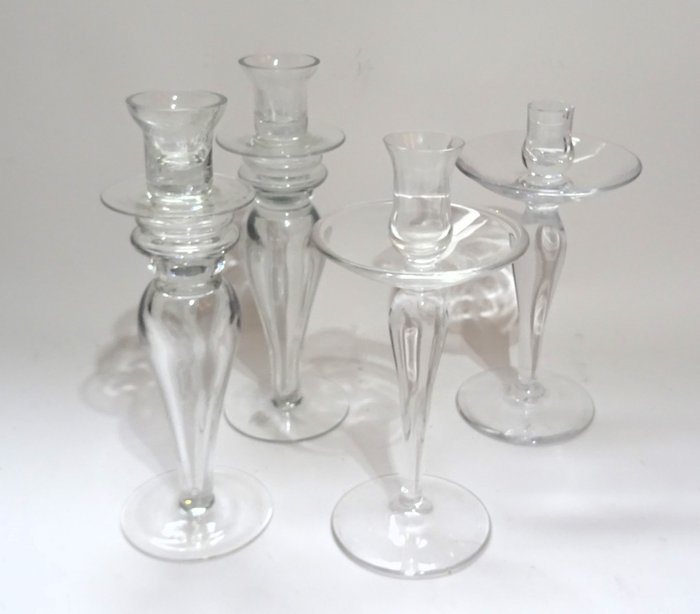 Glasfabriek Leerdam - A.D. Copier - Kerzenhalter (4) - Kristall