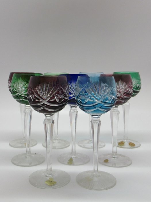 9 Nachtmann Wijnglazen / Roemers - Glasservice (9) - Dekor 124 - Bleikristallglas 24 % PoB