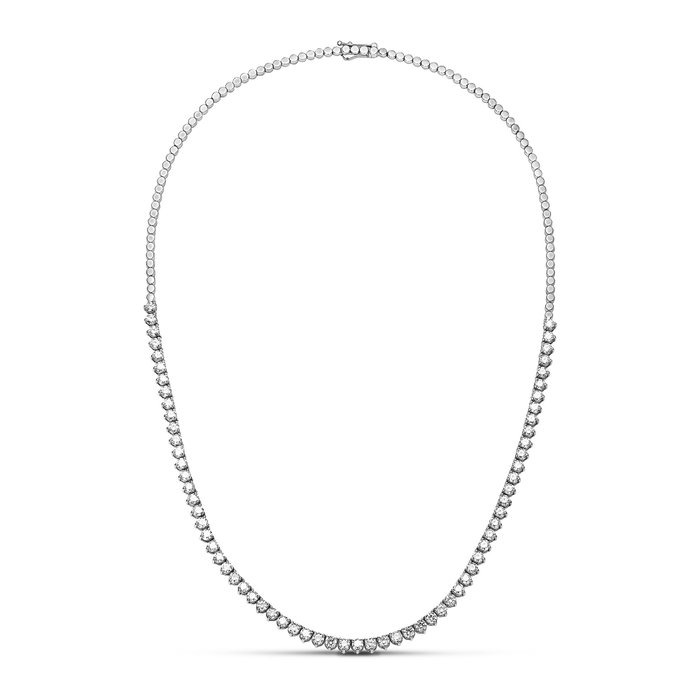 Halskette - 14 kt Weißgold -  5.36ct. tw. Diamant  (Natürlich)