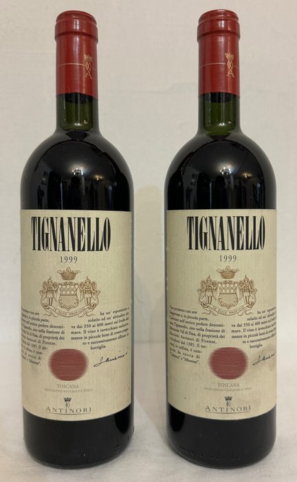 1999 Marchesi Antinori, Tignanello - 托斯卡納 - 2 瓶 (0.75L)