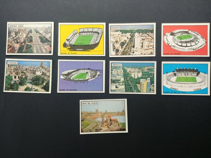 帕尼尼 - World Cup Argentina 78 - Stadi - 9 Loose stickers