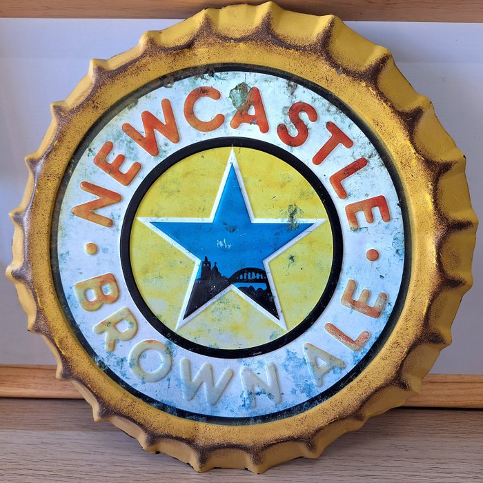 Newcastle Brown Ale - Cartel esmaltado - Zinc técnico