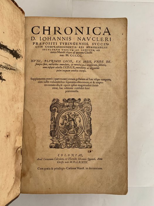 Johannes Nauclerus - Chronica D. Iohannis Naucleri praepositi Tubingensis - 1579
