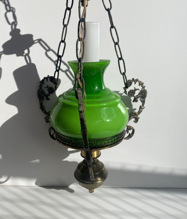 Lampă suspendată - Alamă, Sticlă