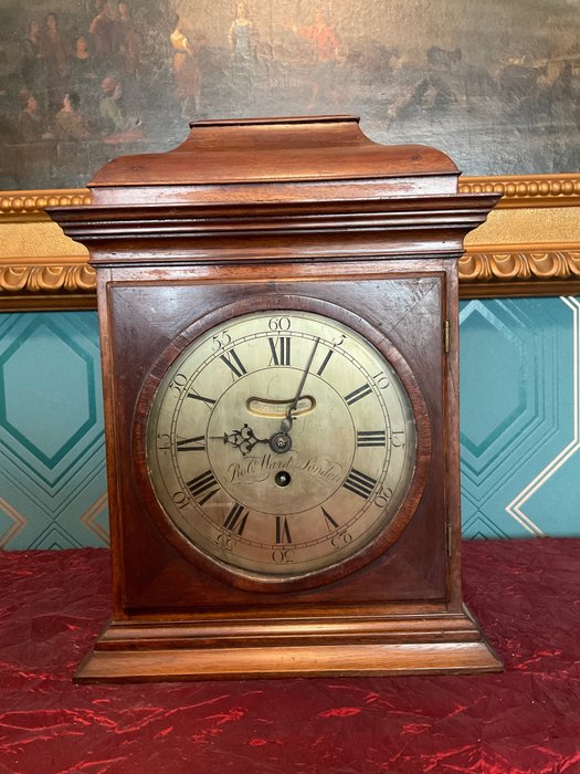 Brackt klokke (bordklokke) - Robert Ward  Londen - tre messing glass - 1750-1800