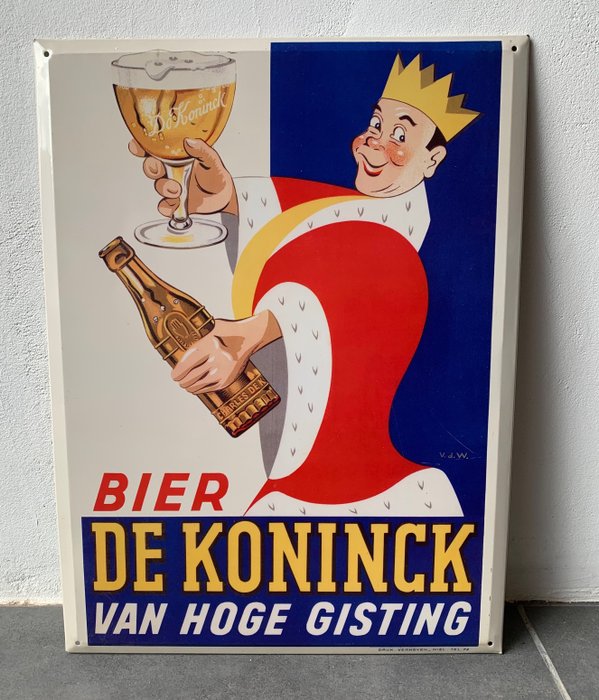 Letrero publicitario (1) - cerveza de koninck - metal