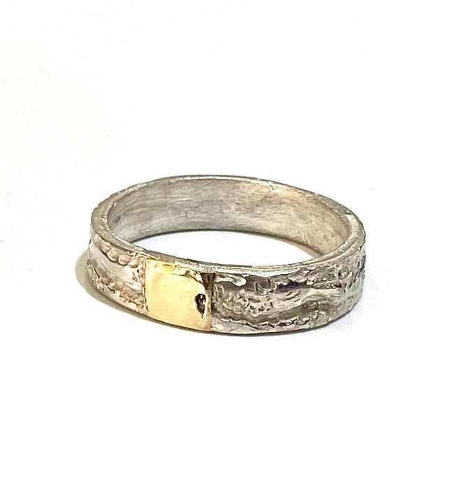 No Reserve Price - Ring Silver, Yellow gold 