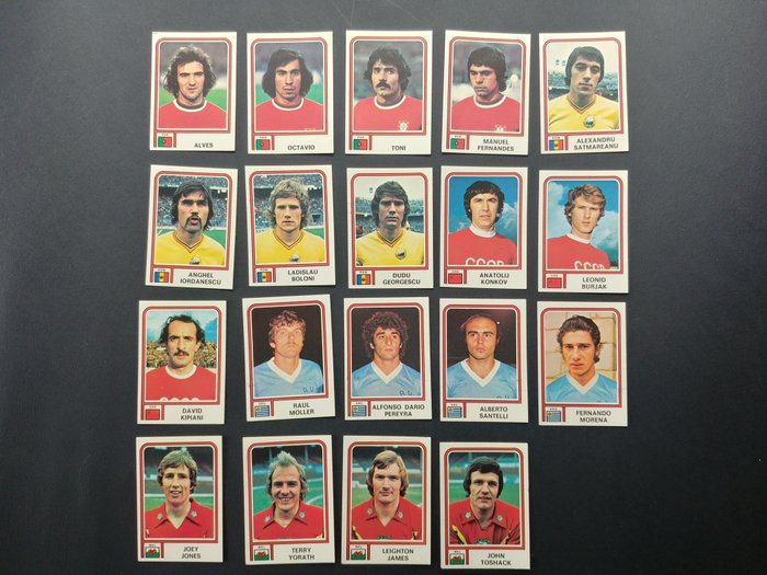 帕尼尼 - World Cup Argentina 78 - Portogallo/Uruguay/Romania - 19 Loose stickers