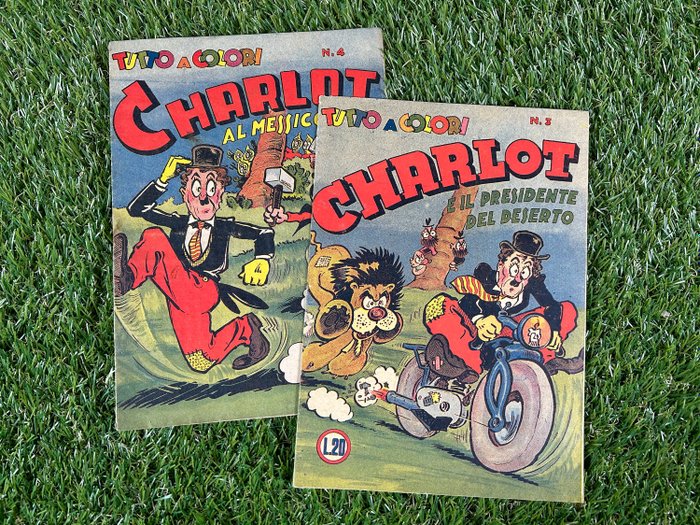 Charlot nn 3, 4. - Tutto a colori - 2 Album - First edition - 1948