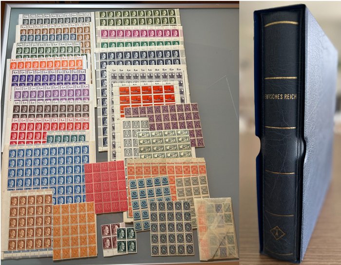 ALEMANHA TERCEIRO REIQUE 1872 - Lote Alemanha TERCEIRO REICH - 2233 selos em folhas + álbum de coleção