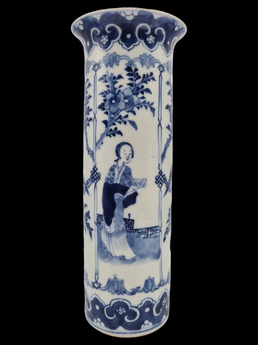 Vaso - Porcellana - Cina - Dinastia Qing (1644-1911)  (Senza Prezzo di Riserva)