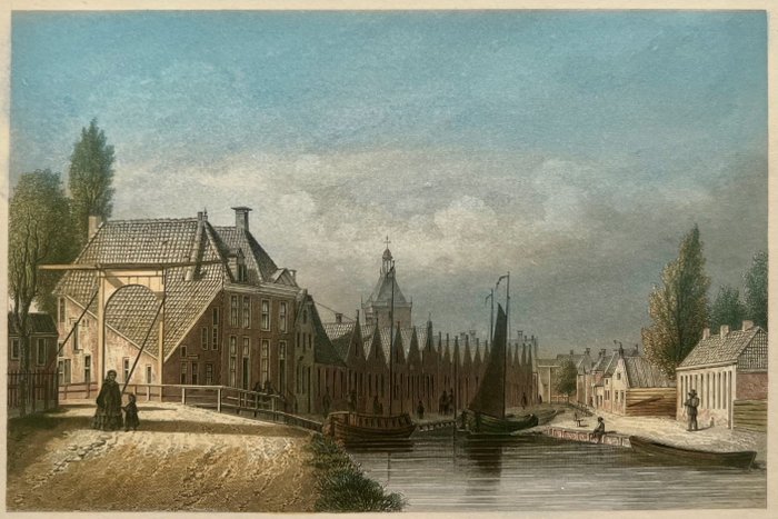 Hollandia, Térkép - Drenthe – Meppel; D.P. Hissink / J. Poppel / J.L. Terwen / G.B. van Goor - MEPPEL. van den Hoogeveenschen Straatweg. - 1851-1860