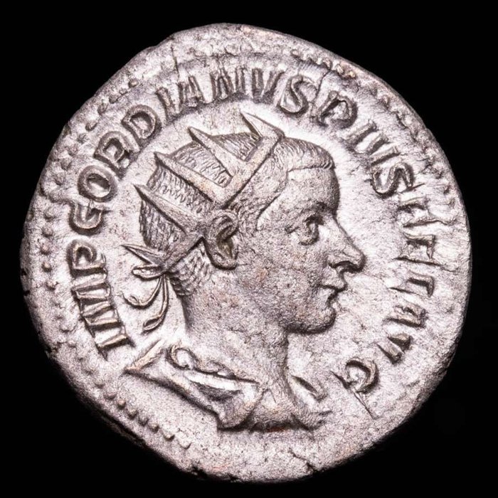 Imperio romano. Gordiano III (238-244 e. c.). Antoninianus Rome mint. VIRTVTI AVGVSTI, Hercules standing right leaning on club set on rock.  (Sin Precio de Reserva)