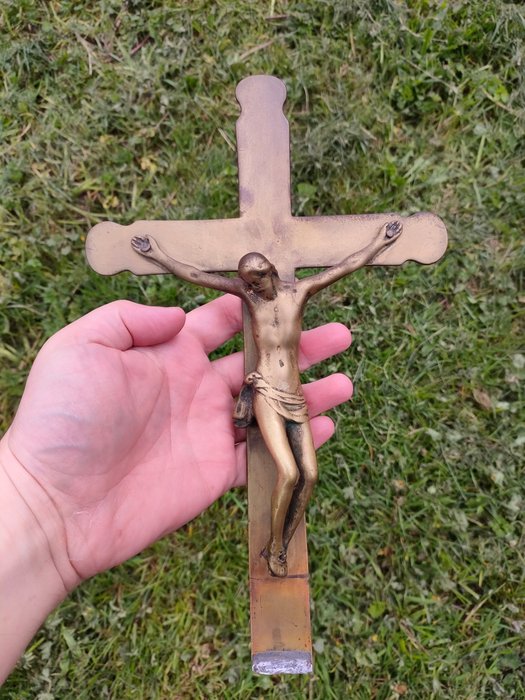 基督教物品 - 十七世紀義大利青銅基督 - 青銅色 - 1850-1900