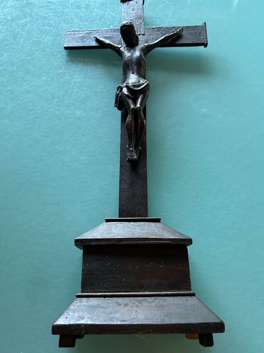 Skulptur, Crucifix - 62 cm - Holz