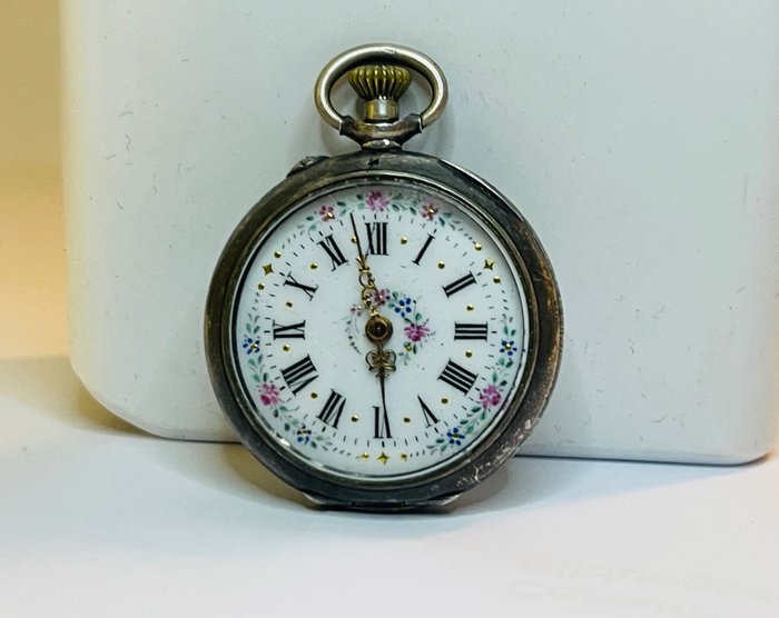Orologio da tavolo o da parete - Rementoir - .800 argento, Placcato oro - 1900-1910