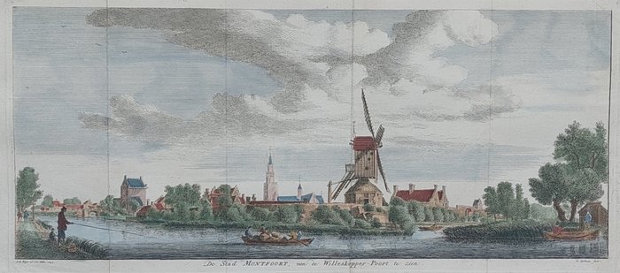荷兰, 城镇规划 - 蒙福特; Isaak Tirion - De Stad Montfoort, van de Willeskopper Poort te zien - 第1753章